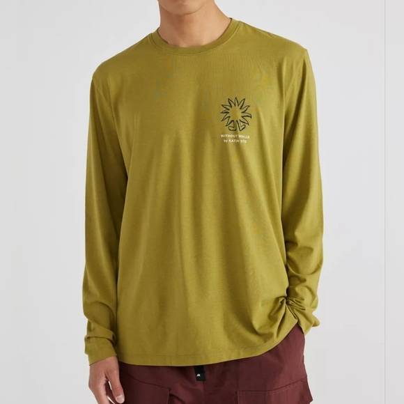 Katin OTG x Without Walls Flow Long Sleeve Tee, Symbols + Evergreen Spring, L - Picture 3 of 10